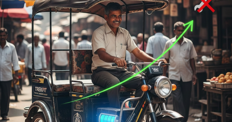 trekfit-erickshaw-battery-efficiency-income-protection